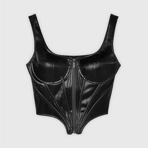 Maniere De Voir Black Vegan Faux Leather